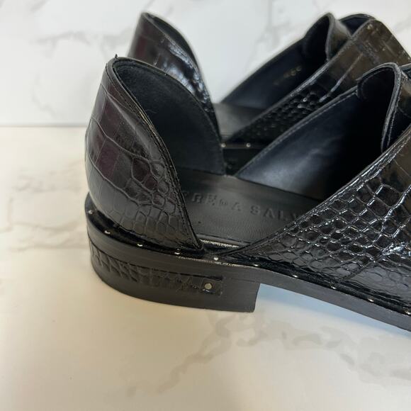 Freda Salvador Laceless Croc d'Orsay Leather
Oxfords in Black Women's Size 5.5 - Picture 8 of 14
